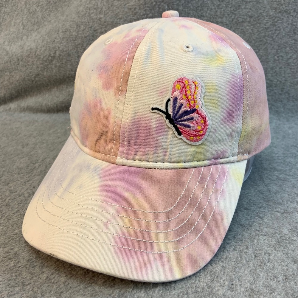 Butterfly Patch Girls Multicolor Unbranded Baseball Cap Tie Dye Adjustable OSFM